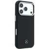 Dėklas Mercedes Leather Semi Wrap Grilis Pattern MagSafe Case for iPhone 17 Pro - Juodas