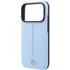 Dėklas Mercedes Leather Semi Wrap Iconic Line MagSafe Case, skirtas iPhone 18 Pro Max / 17 Pro Max - Mėlyna
