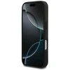 Mercedes Leather Star Pattern Stripes MagSafe dėklas skirtas Apple iPhone 17 Pro juodos spalvos
