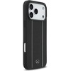 Dėklas Mercedes Leather Star Pattern Stripes MagSafe Case for iPhone 17 Pro Max - Juodas