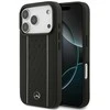 Mercedes Leather Star Pattern Stripes MagSafe dėklas skirtas Apple iPhone 17 Pro juodos spalvos