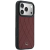Dėklas Mercedes Leather with Crossed Lines MagSafe iPhone 17 Pro Max raudonas