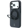 Dėklas Mercedes Leather with Ring Stand MagSafe Case for iPhone 18 Pro Max / 17 Pro Max - Dark Gray