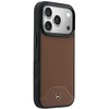 Dėklas Mercedes Leather Wood Effect and Curve MagSafe iPhone 17 Pro camel