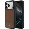 Dėklas Mercedes Leather Wood Effect and Curve MagSafe iPhone 17 Pro camel