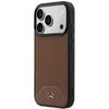 Dėklas Mercedes Leather Wood Effect and Curve MagSafe iPhone 17 Pro camel
