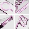 OEM dėklas, skirtas iPhone 17 Pro Max / 18 Pro Max (žemas kameros kraštas), atsparus smūgiams, suderinamas su MagSafe violetine