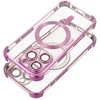 OEM dėklas, skirtas iPhone 17 Pro / 18 Pro (žemas kameros kraštas), atsparus smūgiams, suderinamas su MagSafe violetine