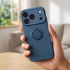 OEM dėklas, skirtas iPhone 17 Pro / 18 Pro, silikoninis žiedas, tamsus, mėlynas