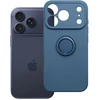 OEM dėklas, skirtas iPhone 17 Pro / 18 Pro, silikoninis žiedas, tamsus, mėlynas
