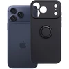 Oem dėklas, skirtas iPhone 17 Pro Max / 18 Pro Max, silikoninis su žiedu, juodas