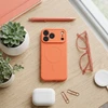 OEM dėklas, skirtas iPhone 17 Pro Max / 18 Pro Max silikoniniam Mag dėklui, suderinamas su MagSafe (kameros apsauga), oranžinis