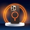 Simply Originalus „iPhone 17 AIR“ dėklas, suderinamas su „MagSafe“ titano juodais dėklais.