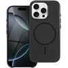 OEM dėklas, skirtas „iPhone 17 AIR Premium“ blizgus „Mag“ dėklas, suderinamas su „MagSafe“ ir kameros valdymo mygtuku, juodas