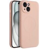 Dėklas Oem Case for iPhone 15 Silicone Mag Cover compatible with MagSafe (camera protection) pink