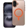 Simply Originalus „iPhone 16 PLUS“ dėklas, suderinamas su „MagSafe“ titano spalvos dykumos spalvos dėklu.