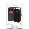 Puro Wallet Stand dėklas skirtas Apple iPhone 17 Air made of eco-leather, with a flap, wallet and stand function - juodos spalvos