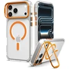 Dėklas Spigen Ultra Hybrid OPTIK S MagSafe iPhone 17 Pro Max / 18 Pro Max SKAIDRUS/ORANŽINIS