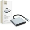 „Tech-Protect HB08 4in1“ USB-C + USB2.0 + 2 x HDMI 4K 60HZ adapteris - pilka