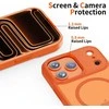 „Tech-Protect MagMat MagSafe“ dėklas, skirtas „iPhone 17 Pro Max“ – oranžinis