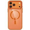 Tech-Protect Magmat Magsafe CC dėklas, skirtas iPhone 17 Pro / 18 Pro – oranžinis-permatomas