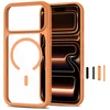 Tech-Protect MagOne CC MagSafe + grūdintas stiklas, 2 vnt. dėklas iPhone 18 Pro / 17 Pro – permatomas oranžinis