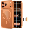 Tech-Protect MagOne CC MagSafe dėklas + grūdintas stiklas 2 vnt. iPhone 18 Pro Max / 17 Pro Max - permatomas oranžinis