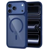 Tech-Protect MagOne MagSafe CC dėklas + grūdinto stiklo apsauga 2 vnt. iPhone 18 Pro / 17 Pro - Clear Navy mėlyna