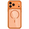 Dėklas TECH-PROTECT MAGPEAK MagSafe CC iPhone 17 Pro Max / 18 Pro Max KOSMINĖ ORANŽINĖ/SKAIDRI