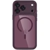 Dėklas TECH-PROTECT MAGPEAK MagSafe CC iPhone 17 Pro Max / 18 Pro Max TAMSIAI VYŠNINĖ/SKAIDRI