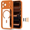 Dėklas TECH-PROTECT MAGPEAK MagSafe CC iPhone 17 Pro Max / 18 Pro Max KOSMINĖ ORANŽINĖ/SKAIDRI