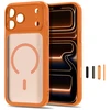 Dėklas TECH-PROTECT MAGPEAK MagSafe CC iPhone 17 Pro / 18 Pro MATINIS KOSMINĖS ORANŽINĖS SPALVOS