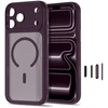 Dėklas TECH-PROTECT MAGPEAK MagSafe CC iPhone 17 Pro Max / 18 Pro Max MATINIS TAMSIAI VYŠNINIS