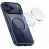 „Tech-Protect Magpeak Magsafe CC“ dėklas, skirtas „iPhone 17 Pro“ – skaidrus tamsiai mėlynas Mėlyna