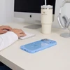Dėklas TECH-PROTECT MAGPEAK MagSafe CC iPhone 17 Pro / 18 Pro ŠVIESIAI MĖLYNAS/SKAIDRUS