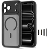 Dėklas TECH-PROTECT MAGPEAK MagSafe CC iPhone 17 Pro Max / 18 Pro Max MATINIS juodos spalvos