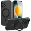Tech-Protect MagRing MagSafe dėklas skirtas Apple iPhone 17 – matinis juodos spalvos