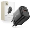 „Tech-Protect NCA20 PD 20W / QC3.0 USB-A / USB-C“ sieninis įkroviklis - juodas