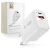 „Tech-Protect NCA20 PD 20W QC3.0 USB-A / USB-C“ sieninis įkroviklis - Baltas