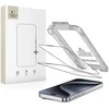 „Tech-Protect Quick Set+“ 2 grūdinto stiklo pakuotė, skirta „iPhone 15 Pro“ - juodas