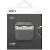 UNIQ dėklas Glase AirPods 4 glossy smoke
