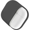 UNIQ Dėklas Lino AirPods 4 silikoninis, pelenų pilkos spalvos