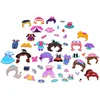 Dėlionė Jokomisiada Magnetic puzzle "Dress up the dolls" many possibilities 51pcs ZA6480