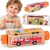 Dėlionė Jokomisiada Rotating wooden puzzle 4 VEHICLES for assembling pictures ZA6241