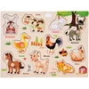 Dėlionė Jokomisiada Wooden puzzle FARMA puzzle with handles and English words - 10 pieces ZA6418