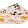 Dėlionė Jokomisiada Wooden puzzle FARMA puzzle with handles and English words - 10 pieces ZA6418