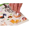 Dėlionė Jokomisiada Wooden puzzle FARMA puzzle with handles and English words - 10 pieces ZA6418