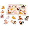 Dėlionė Jokomisiada Wooden puzzle FARMA puzzle with handles and English words - 10 pieces ZA6418
