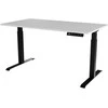 Cama Meble Elektrinis Rašomasis Stalas - Moon Long 150x80x72-120 Juodas/Baltas