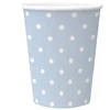 Vienkartiniai puodeliai PAW Mėlyna Dots, 250 ml, 8 vnt.